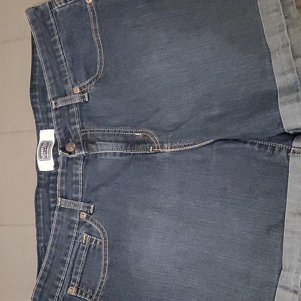 dark wash jean shorts